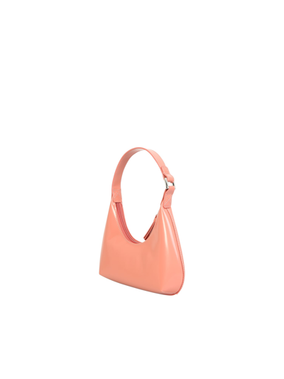By Far Amber Light Pink Handbag In Patent Leather With Adjustable Handle And Zip Closure Woman In Pink
