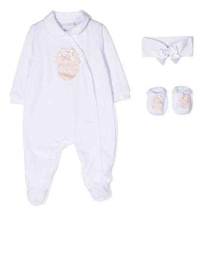 La Perla Logo-patch Bodysuit Set In White