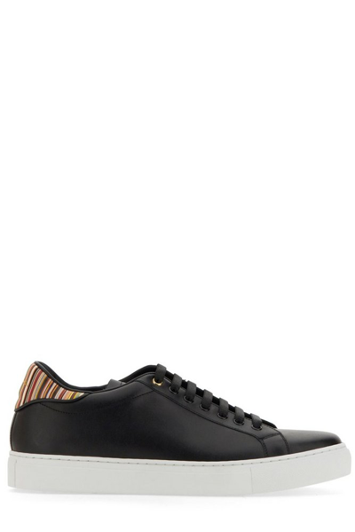 Shop Paul Smith Stripe Detailed Lace In Black