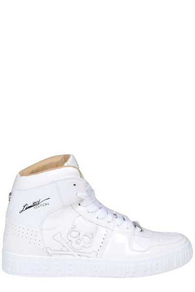 Shop Philipp Plein Skull Print High In White