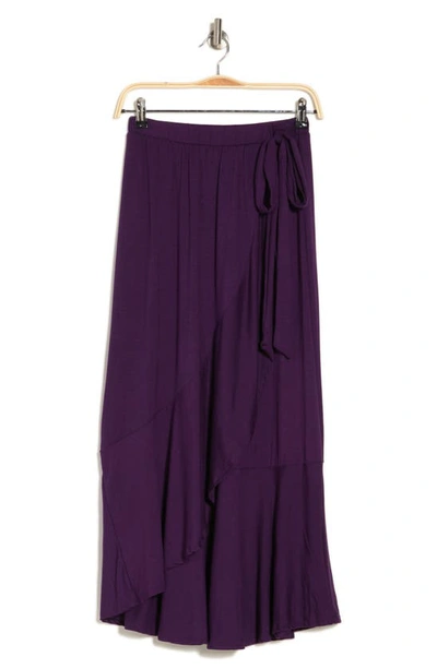 Go Couture Wrap Midi Skirt In Rhodonite