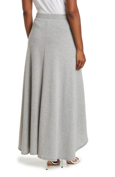Go Couture Asymmetric Hi-low Skirt In Ultimate Gray