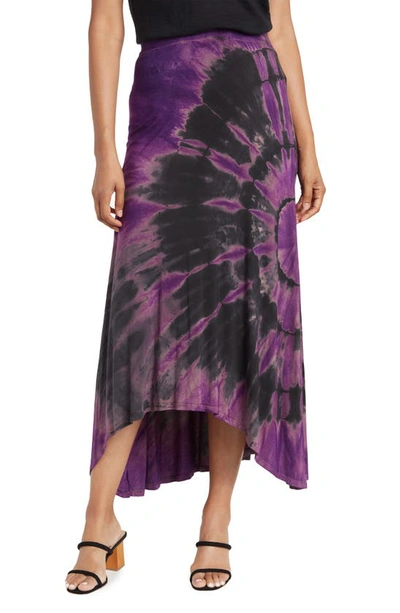 Go Couture Asymmetric Hi-low Skirt In Rhodonite