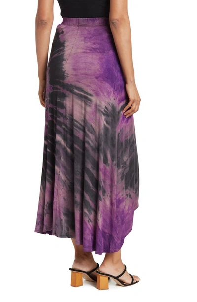 Go Couture Asymmetric Hi-low Skirt In Rhodonite