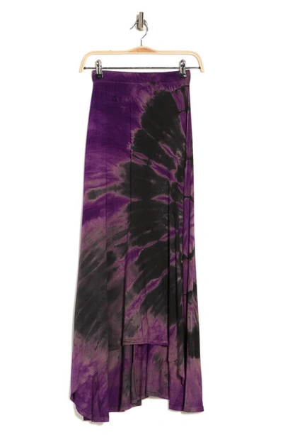 Go Couture Asymmetric Hi-low Skirt In Rhodonite