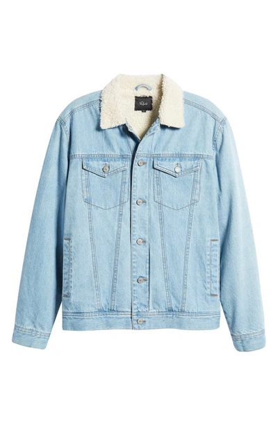 Shop Rails Mckinley Fleece Lined Denim Jacket In Vintage Wash