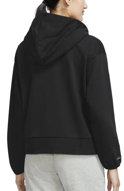 Shop Nike Dri-fit Basketball Hoodie In Black/ Pale Ivory