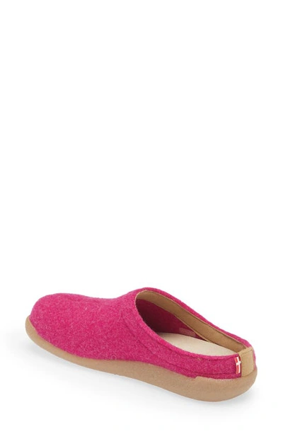 Sanita Lodge Wool Felt Slipper In Fuchsia