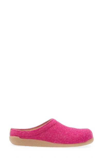 Sanita Lodge Wool Felt Slipper In Fuchsia
