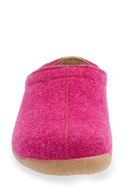 Sanita Lodge Wool Felt Slipper In Fuchsia