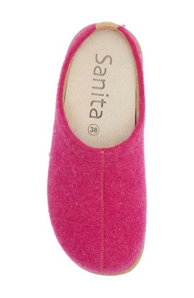 Sanita Lodge Wool Felt Slipper In Fuchsia