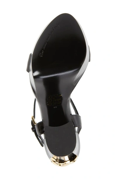 Dolce & Gabbana Keira 145 Polished Leather Platform Sandals In Nero