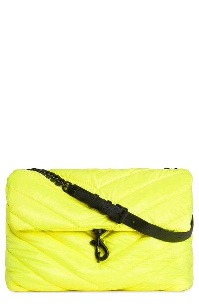 Shop Rebecca Minkoff Edie Xl Shoulder Bag In Neon Yellow