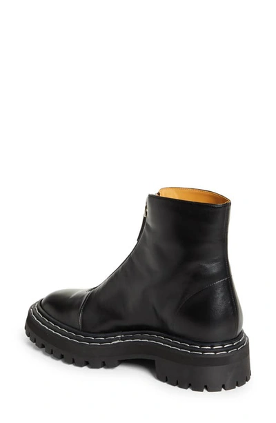 Proenza Schouler 30mm Lug Sole Leather Zip Boots In Black | ModeSens