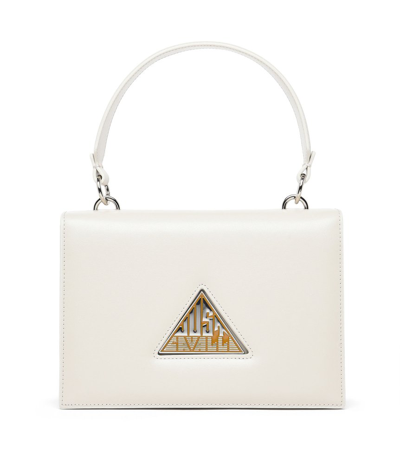 Shop Just Cavalli Logo Plaque Tote Bag In White