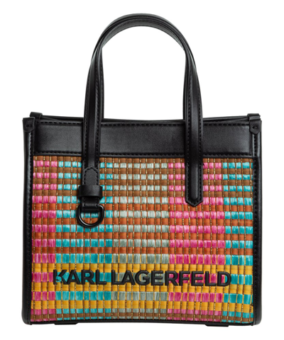 Shop Karl Lagerfeld K/skuare Small Tote Bag In Multi