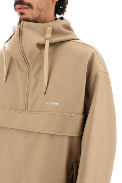 Shop Burberry Wool And Cashmere Anorak In Brown