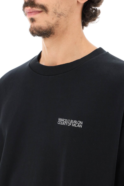 Shop Marcelo Burlon County Of Milan Tempera Cross Sweatshirt In Black