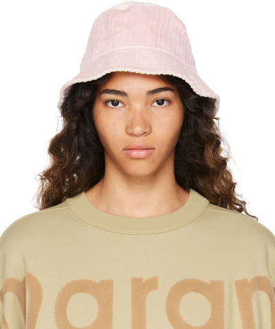 Isabel Marant Haley Denim Bucket Hat In 40lk Light Pink
