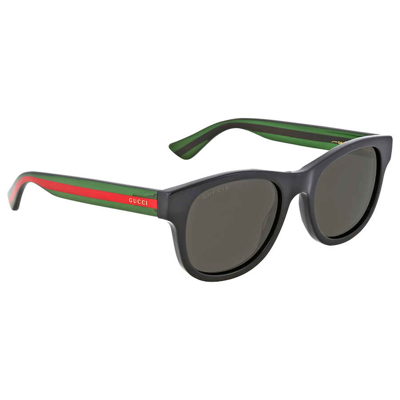 Shop Gucci Polarized Grey Square Mens Sunglasses Gg0003s 006 52 In Black / Grey