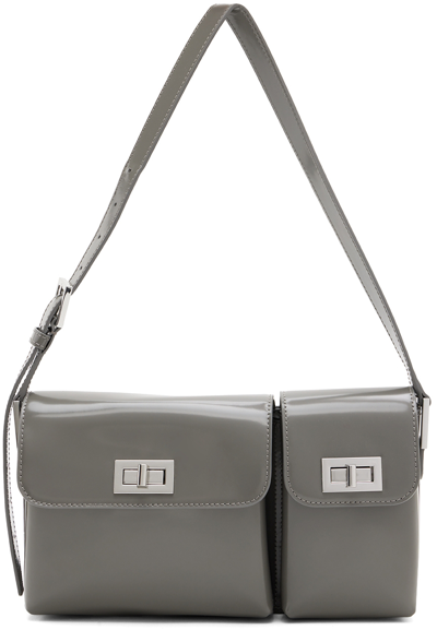Shop By Far Gray Billy Bag In Cem Cement