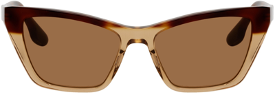 Shop Victoria Beckham Tortoiseshell Cat-eye Sunglasses In 218