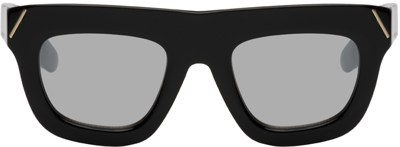 Shop Victoria Beckham Black Square Sunglasses In 40