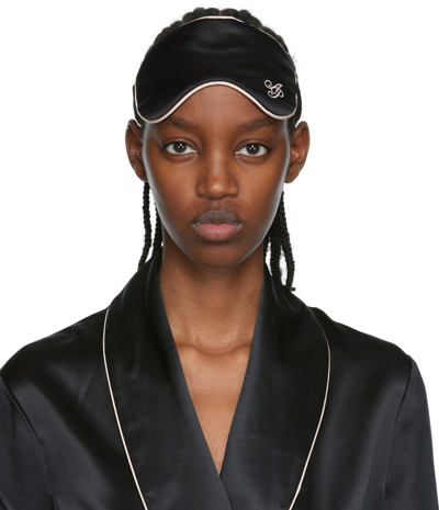 Shop Agent Provocateur Black Classic Pj Eye Mask In 001 Black