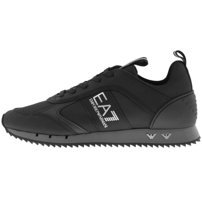 Shop Ea7 Emporio Armani Logo Trainers Black