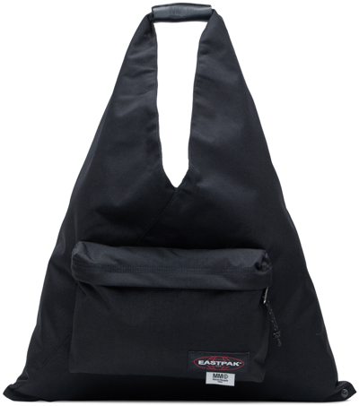 Shop Mm6 Maison Margiela Black Eastpak Edition Japanese Tote Bag In T8013 Black