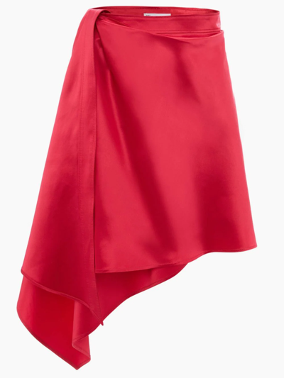 Shop Jw Anderson Twisted Asymmetric Skirt In Pink