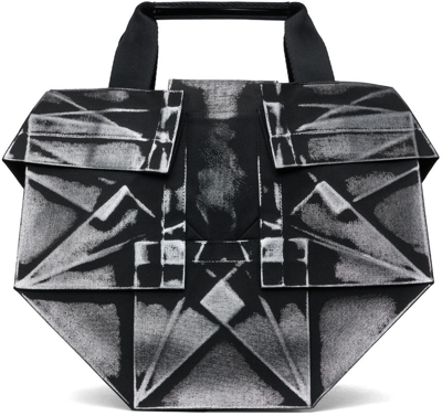 Shop 132 5. Issey Miyake Black & Silver Standard Tote In 91 Black X Silver