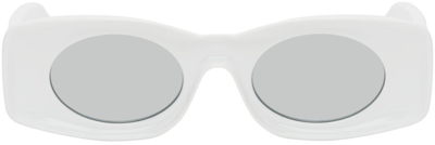 Shop Loewe White Paula's Ibiza Original Sunglasses In 21c White