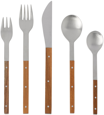 Shop Mono Teak & Stainless Steel Five-pack T Cutlery Set