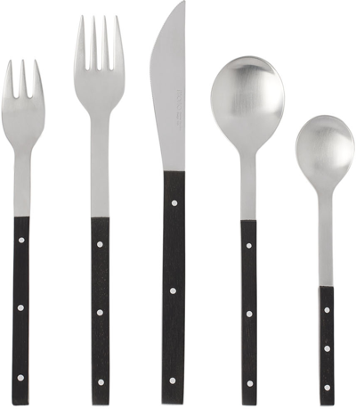 Shop Mono Ebony & Stainless Steel Five-pack E Cutlery Set