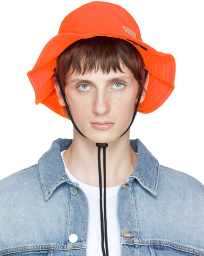 Shop Vans Orange P.a.m Trekking Bucket Hat In Brown Check