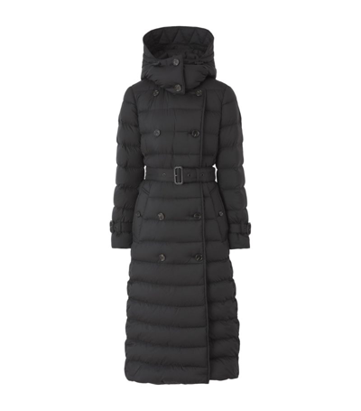 Shop Burberry Down-filled Detachable-hood Puffer Coat In Black