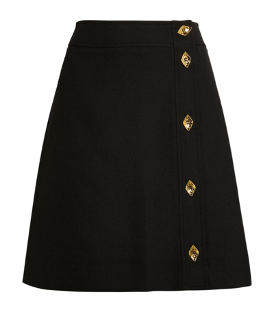Shop Ganni A-line Mini Skirt In Black