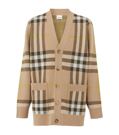Shop Burberry Vintage Check Cardigan In Neutrals