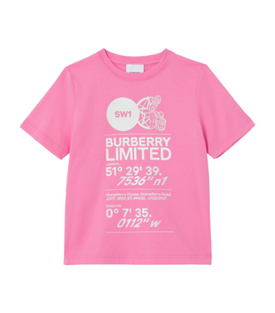 Shop Burberry Kids Montage Print T-shirt (3-14 Years) In Pink