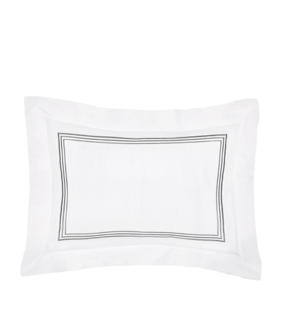 Shop Pratesi Tre Righe Pillowcase (50cm X 90cm) In Grey