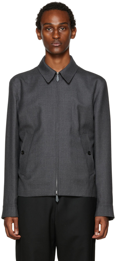 Shop Burberry Gray Boddington Jacket In Tempest Grey Melange