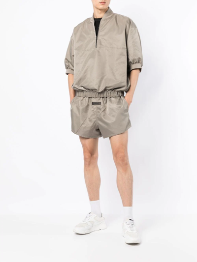 Essentials Front-logo Techical Track Pants In Green
