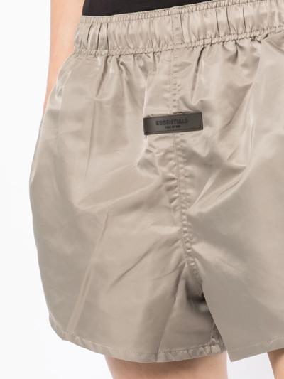 Essentials Front-logo Techical Track Pants In Green