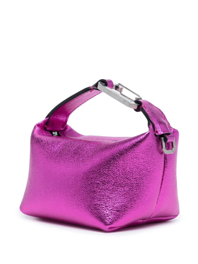 Shop Eéra Mini Moon Leather Tote Bag In Purple