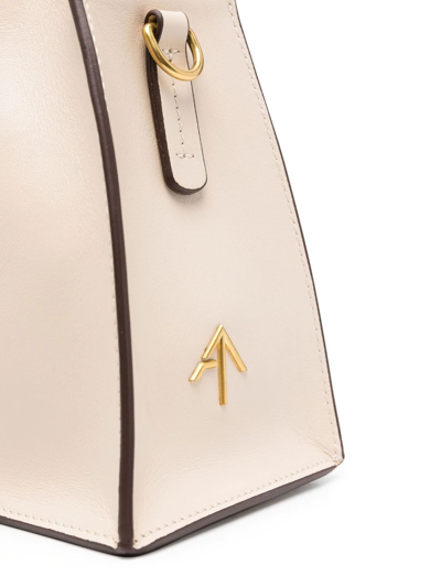 Manu Atelier Kesme Leather Shoulder Bag In Neutrals