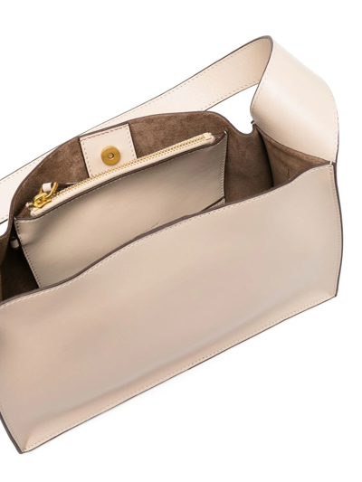 Manu Atelier Kesme Leather Shoulder Bag In Neutrals