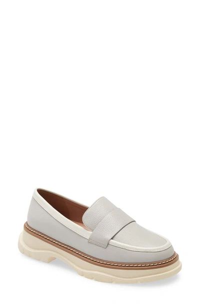 Linea Paolo Minka Loafer In Light Grey Leather
