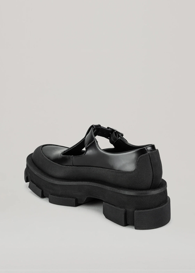 Shop Both Black Gao Platform Mary-jane Sandals