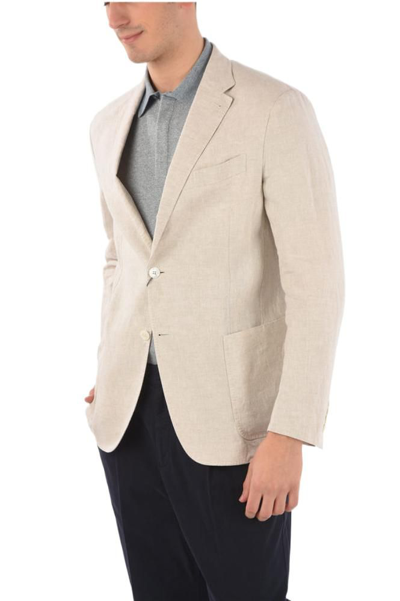 Shop Ermenegildo Zegna Men's Beige Other Materials Blazer